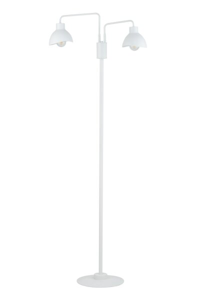 Lampadaire 2 flammes Blanc Métal Lire E27 162 cm de haut