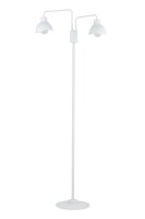 Lampadaire 2 flammes Blanc Métal Lire E27 162 cm...