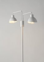 Lampadaire 2 flammes Blanc Métal Lire E27 162 cm...