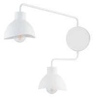 Applique blanche Lire en métal E27 H:44 cm...
