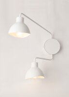 Applique blanche Lire en métal E27 H:44 cm...