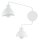 Applique blanche Lire en métal E27 H:44 cm stylé