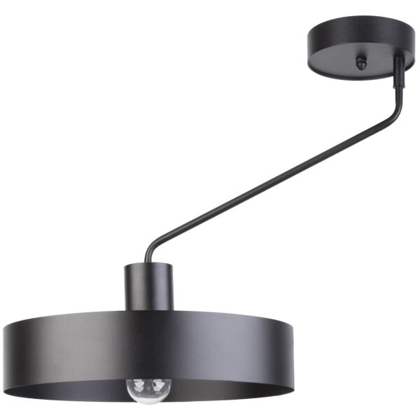 Plafonnier noir métal Abat-jour Ø8 cm E27 Retro