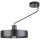 Plafonnier noir métal Abat-jour Ø8 cm E27 Retro