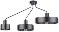 Plafonnier rétro noir métal 3 flammes flashy