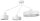 Plafonnier géant Blanc Métal L:111 cm Design rétro