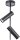 Spot de plafond GU10 noir métal flexible H:55 cm