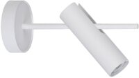 Spot mural int&eacute;rieur m&eacute;tal blanc GU10 L:28...