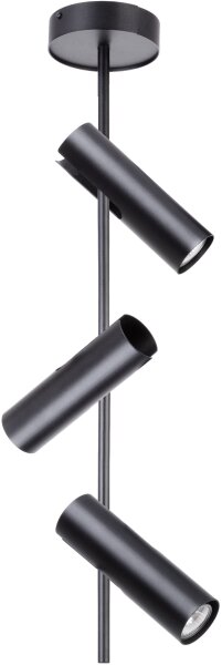 Spot de plafond noir 3 flammes métal GU10 orientable