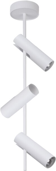 Spot de plafond moderne blanc métal H:76 cm GU10 3 flammes