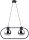 Suspension noire m&eacute;tal verre argent&eacute; jusqu&agrave; 0,9 m