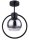 Plafonnier design m&eacute;tal verre noir argent&eacute; L:25 cm