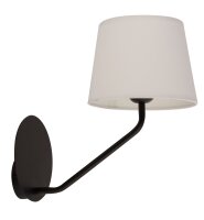 Applique Noir Blanc M&eacute;tal H:34 cm E27 faible...