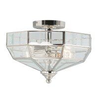 Plafonnier HESU Nickel &Oslash;32cm 2xE27 Lampe design
