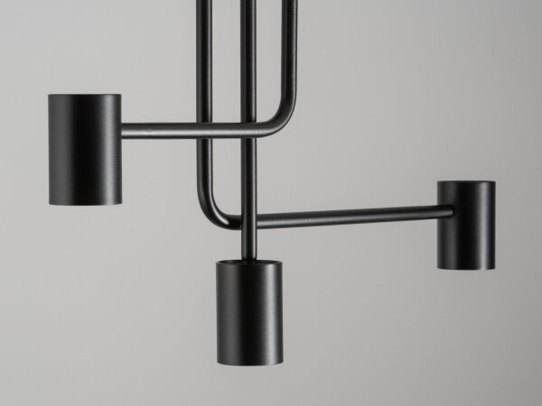 Plafonnier noir GU10 Cylindre L:60 cm Métal