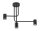 Plafonnier noir GU10 Cylindre L:60 cm Métal