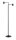 Lampadaire noir Cylindre 162 cm E27 frappant