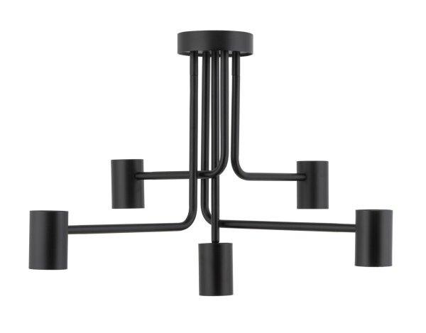 Plafonnier noir métal GU10 éclairage accentué