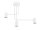 Plafonnier blanc métal GU10 3 flammes accentuées