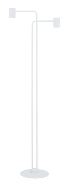 Lampadaire Blanc Métal Lire moderne 162 cm 2 flammes