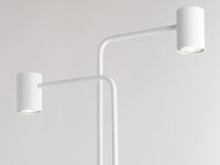 Lampadaire Blanc Métal Lire moderne 162 cm 2 flammes