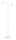 Lampadaire Blanc Métal Lire moderne 162 cm 2 flammes
