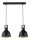 Lampe &agrave; suspendre industrielle noir or jusqu&agrave; 0,7 m L:38 cm