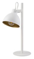 Lampe de table industrielle blanc or métal 45 cm...