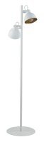 Lampadaire industriel blanc or flexible H:150 cm E27