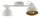 Spot de plafond blanc or m&eacute;tal mobile E27 Industrial