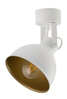 Projecteur Blanc Or Métal Style industriel H:23 cm...