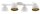 Spot de plafond industriel flexible blanc or 4 flammes