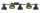 Spot de plafond noir or L:96 cm orientable E27 5-flmg
