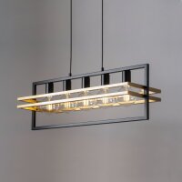Lampe à suspendre design or noir E27 5 flammes en...