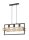 Lampe à suspendre décorative métal noir or G9 52 cm de long