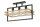 Plafonnier design 3 flammes E27 or noir