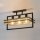 Plafonnier design 3 flammes E27 or noir