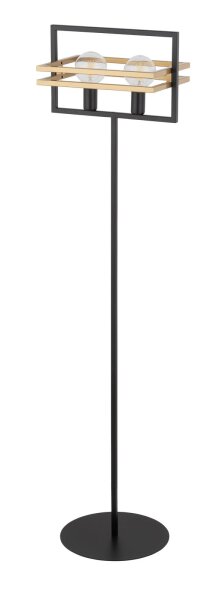 Métal Lampadaire Noir Or Lire E27 grand 162 cm