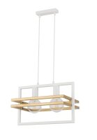 Lampe à suspendre en métal blanc or E27...