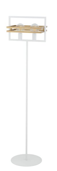 Grand lampadaire Blanc Or Moderne 162 cm 2 flammes