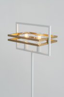 Grand lampadaire Blanc Or Moderne 162 cm 2 flammes