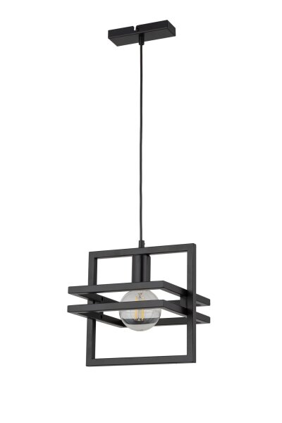 Lampe à suspendre noire en métal jusquà 0,9 m E27 stylée