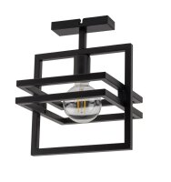 Plafonnier noir m&eacute;tal L:26 cm E27 flashy