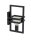 Petite lampe murale métal noir décoratif E27 H:31 cm