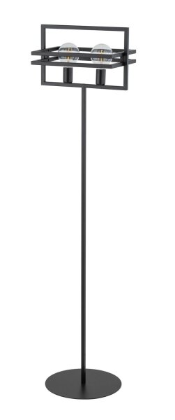 Lampadaire stylé 2 flammes métal noir E27 162 cm