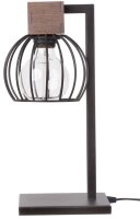Lampe de table noire bois métal confortable 39 cm...