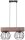 M&eacute;tal Suspension Noir Bois Grille E27 confortable