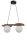 Suspension m&eacute;tal bois verre 2 flammes G9 cosy