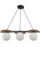 Kugel Lampe suspendue bois métal verre G9 faible...