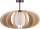 Plafonnier rond bois tissu anti-&eacute;blouissement &Oslash;60 cm E27